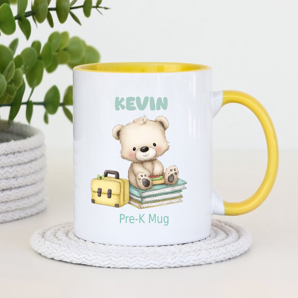 Customize Name Pre-K Cup, Boys & Girls Mug, School